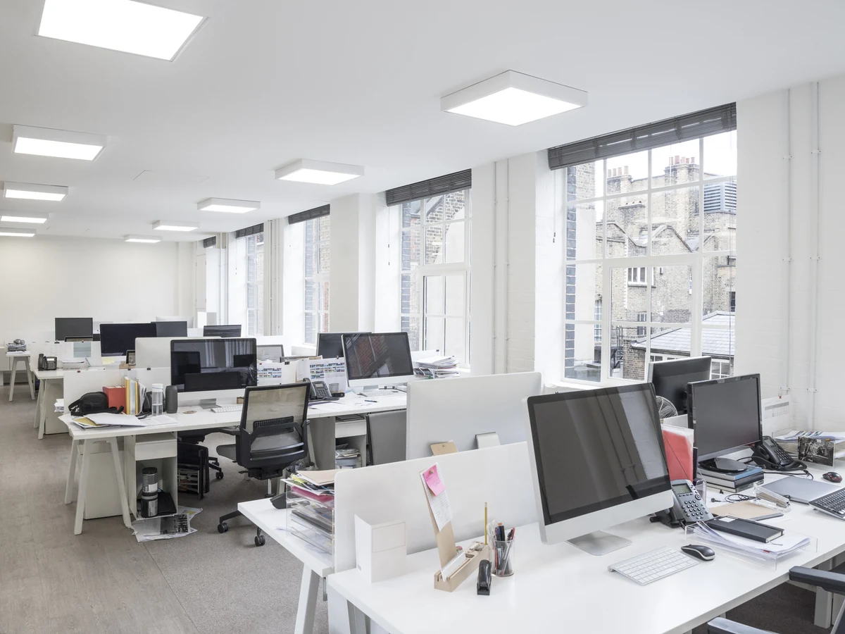 commercial-painting-bright-open-plan-beaconsfield-decorators Commercial painting in Beaconsfield by Beaconsfield Decorators, bright open-plan office interior