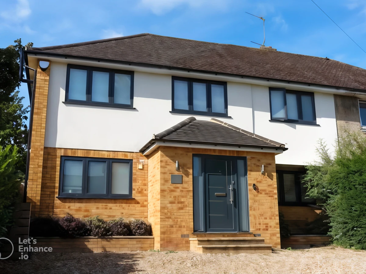 exterior-painting-modern-semidetached-house Modern semi-detached house exterior painting in Beaconsfield