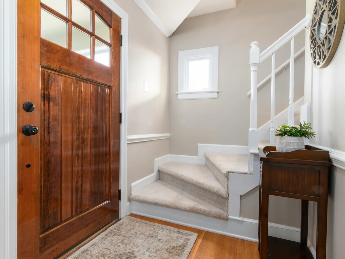 Rustic hallway entrance painting in Chalfont St Giles period property
